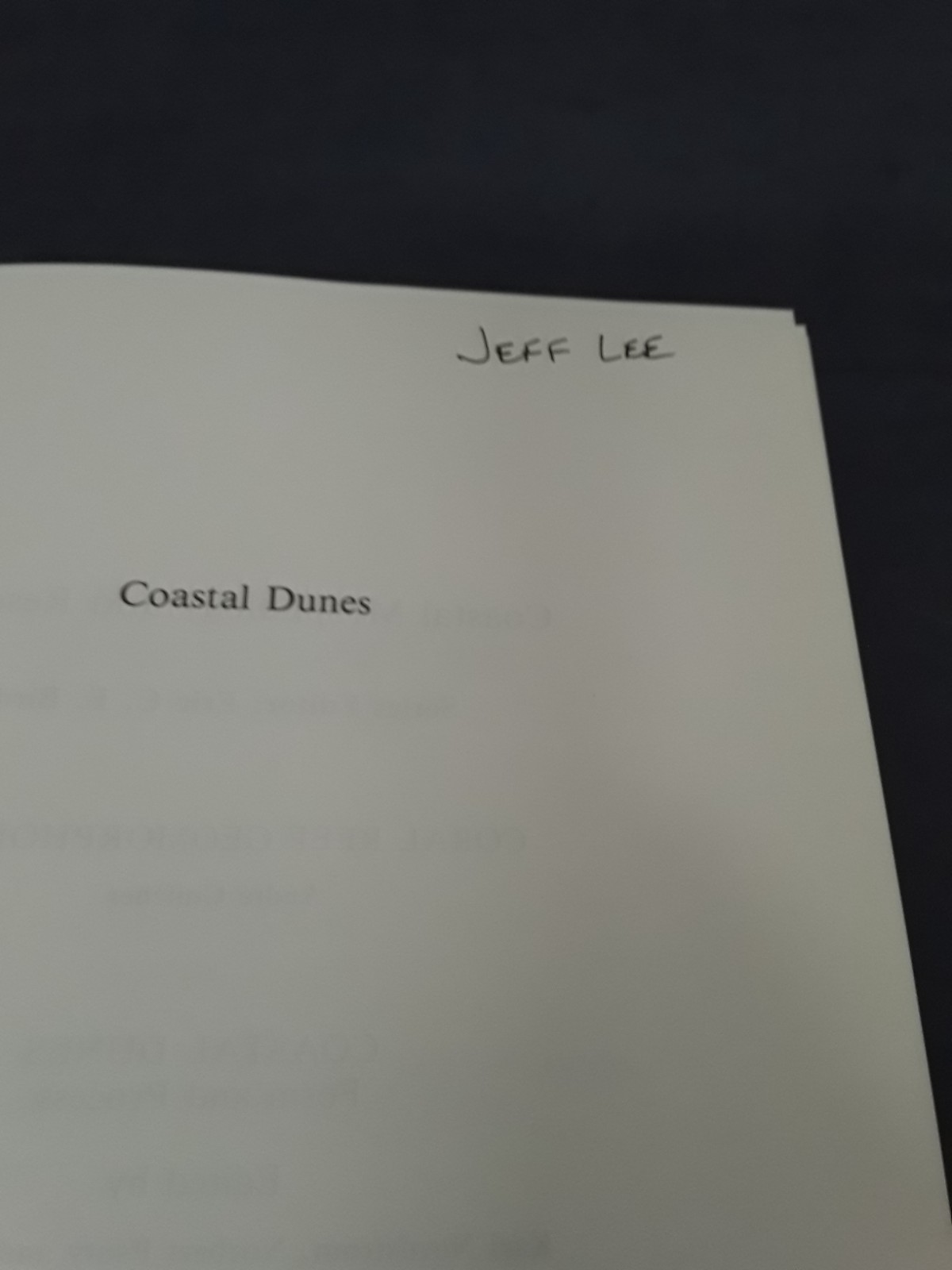 Coastal Dunes: Form and Process, Nordstrom, 1990, HC, GC, 260623