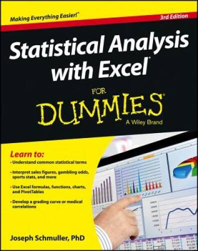 Statistical Analysis with Excel For Dummies – Paperback – VERY GOOD