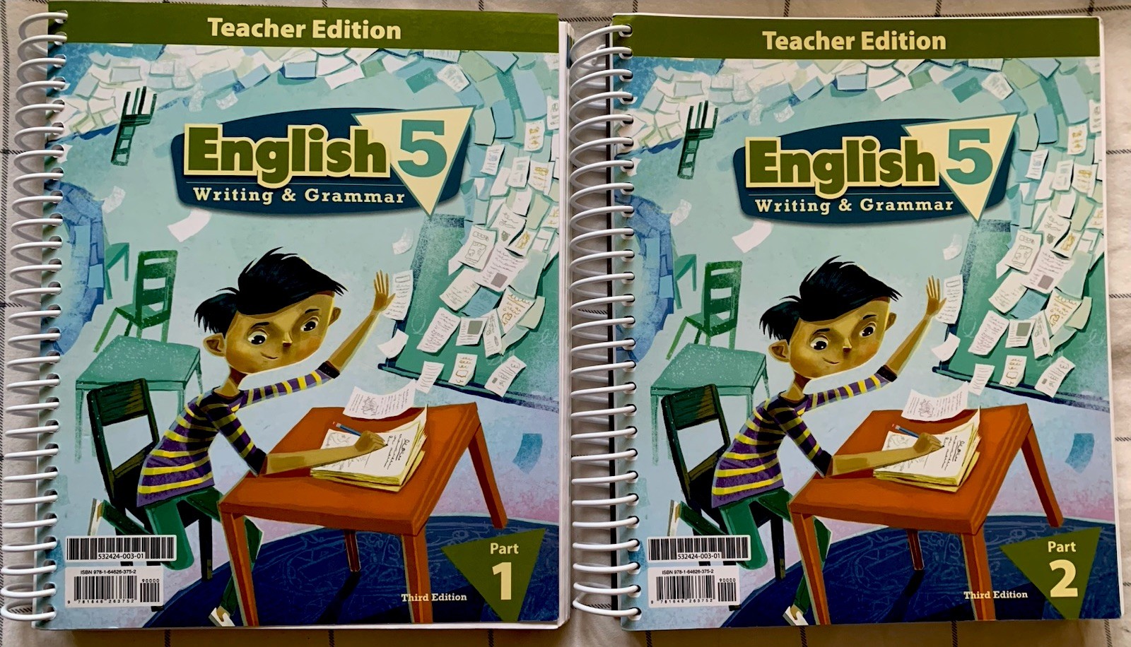 Bob Jones BJU Press English 5 Teacher Guides Part 1&2 3rd Edition