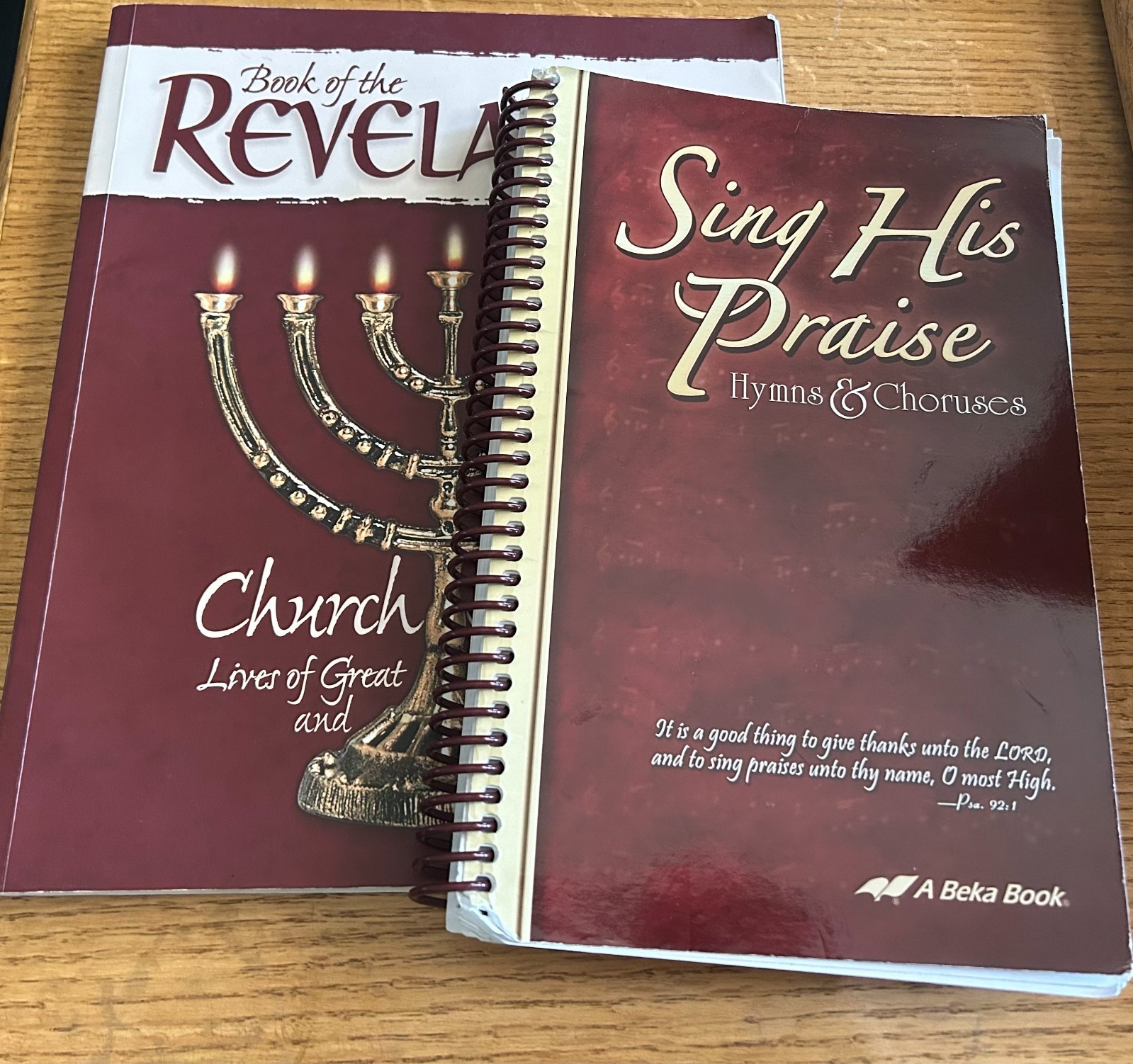 Abeka Book of the Revelation and Sing His Praise
