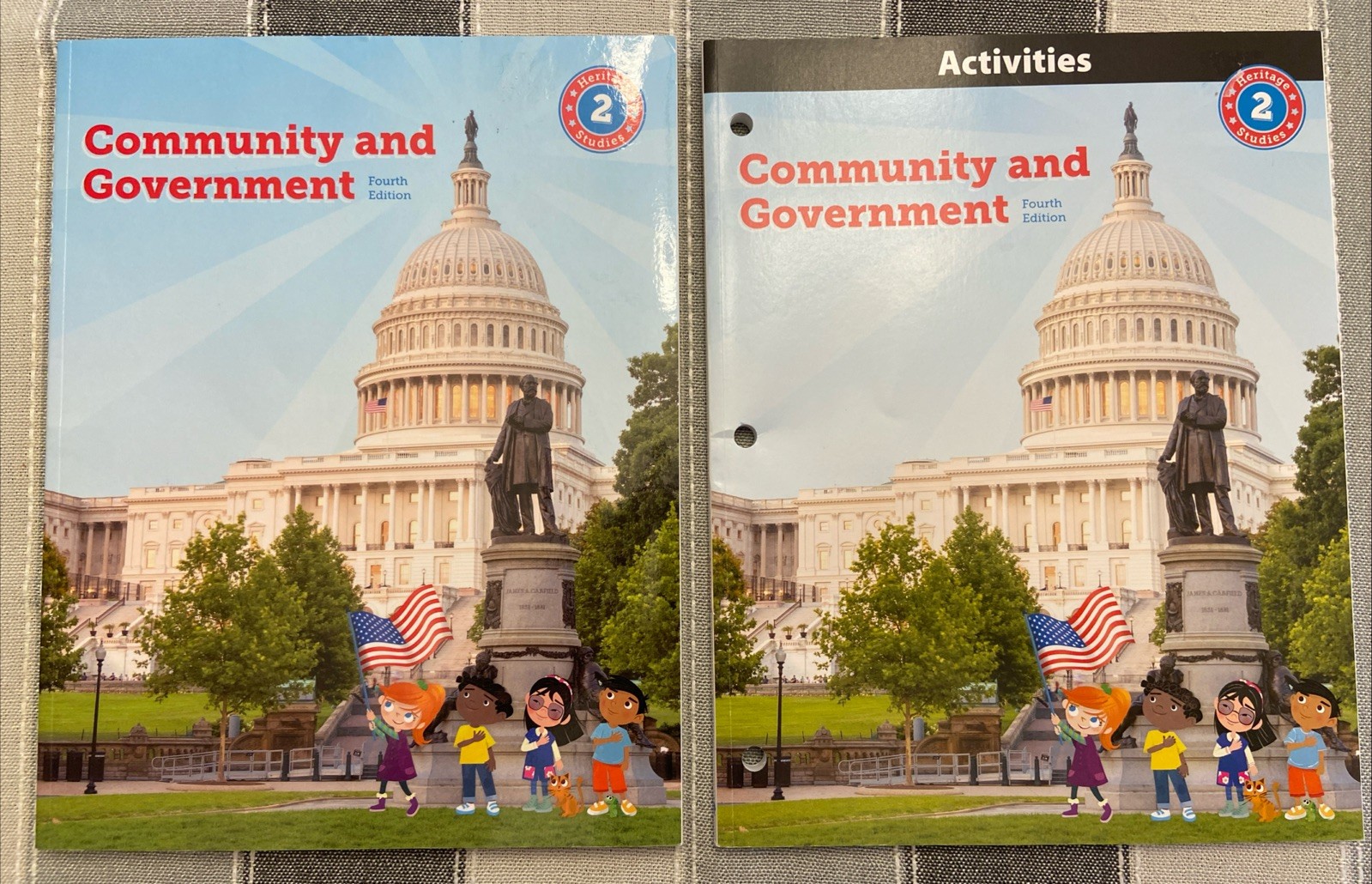 2 BOOKS BJU 2nd grade HERITAGE STUDIES 2 STUDENT TEXT & ACTIVITIES 4thEd HISTORY