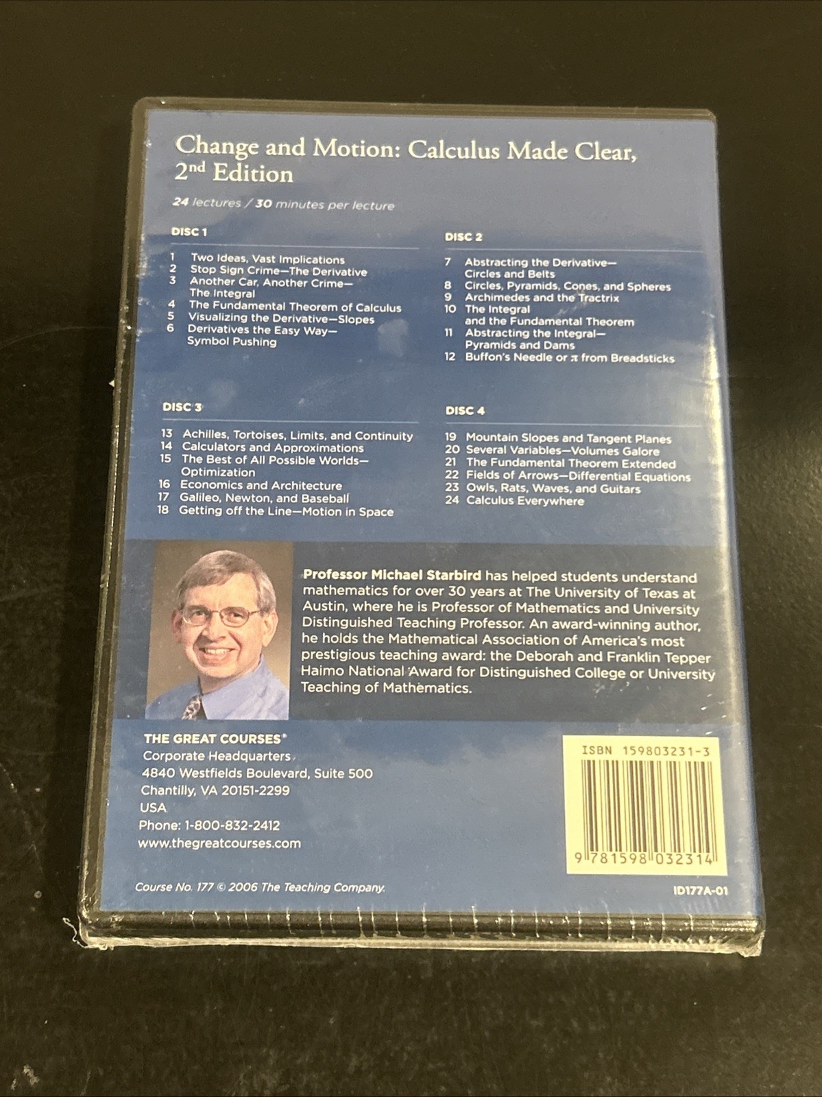 Change and Motion : Calculus Made Clear 2nd Edition by Michael Starbird (DVD)