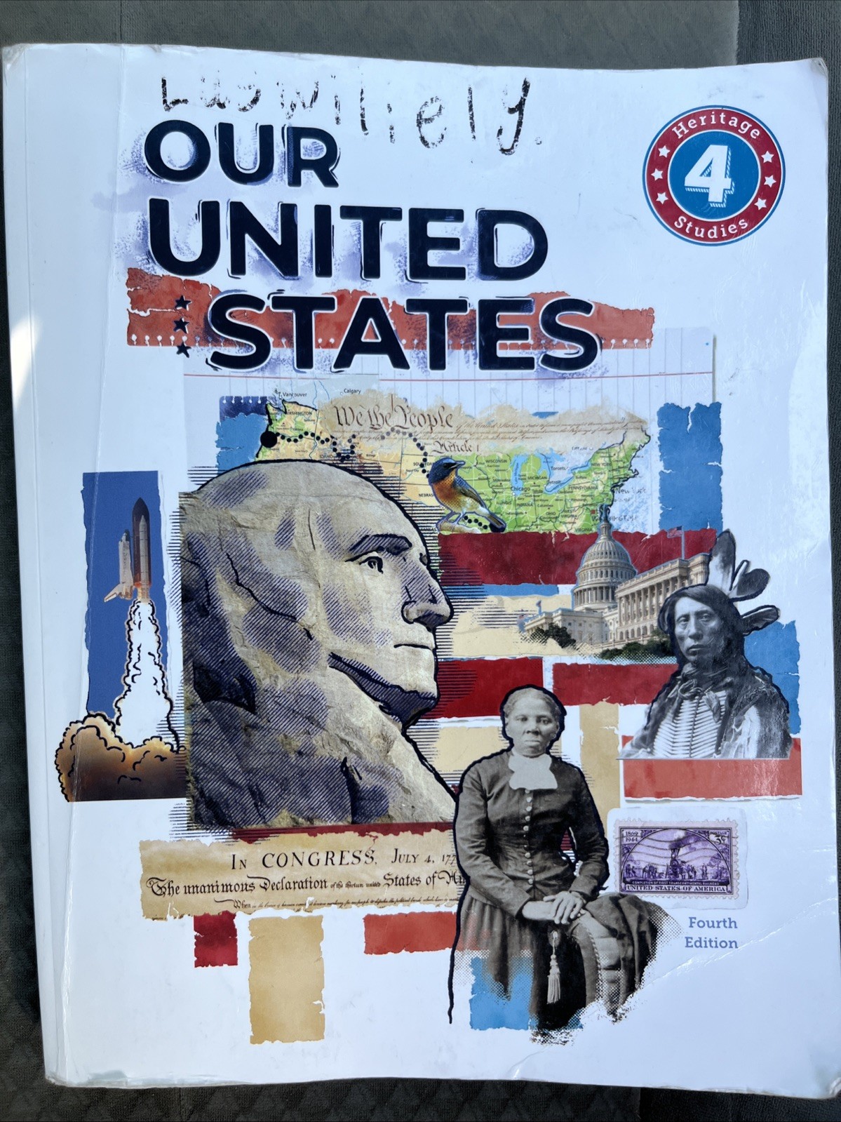 BJU Press Our United States Heritage Studies 4. Student Text. Blank! 4th Grade.