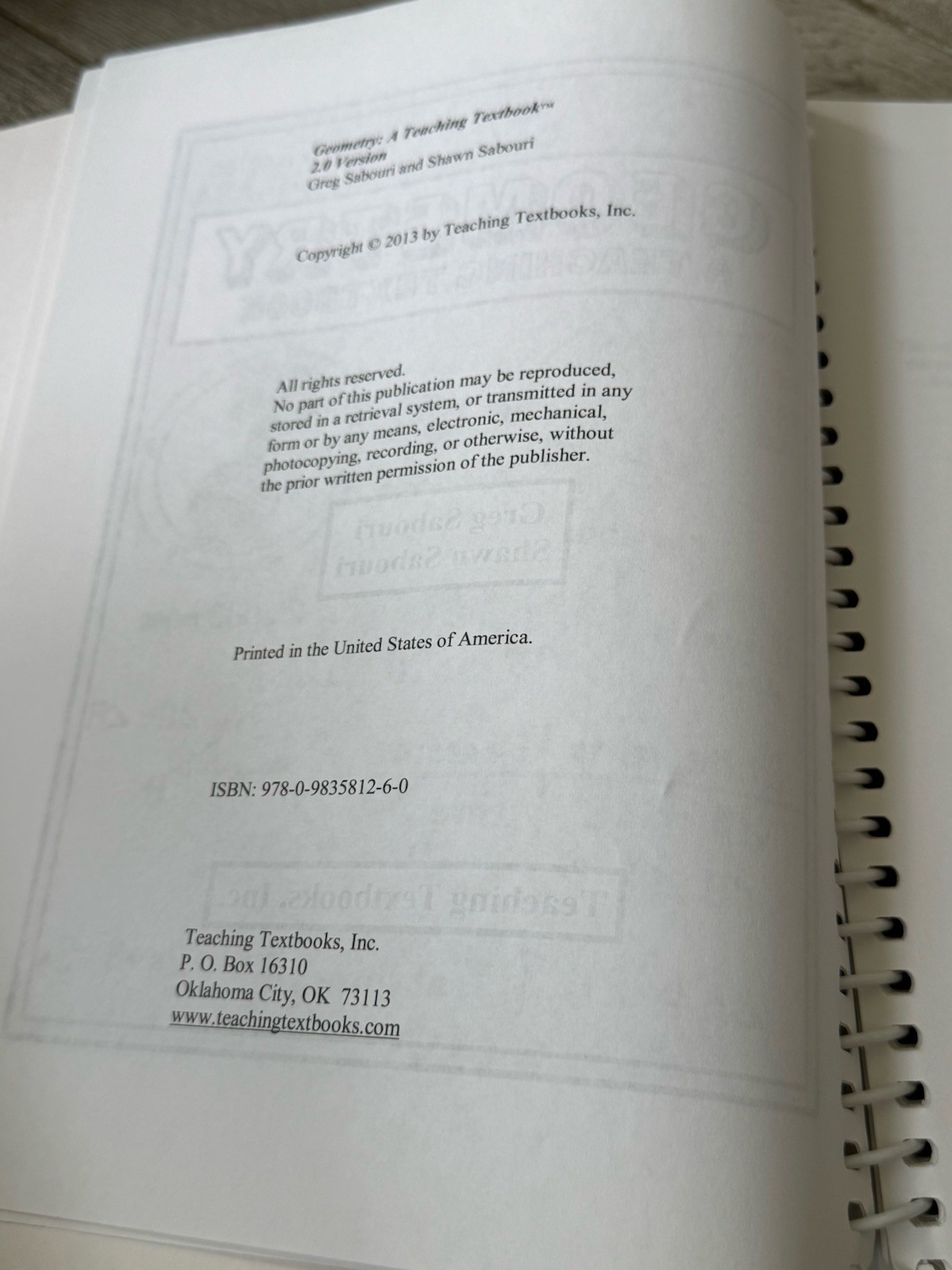 🍏 Geometry 2.0 – A Teaching Textbook Set – Textbook & Answer Key/Test Bank