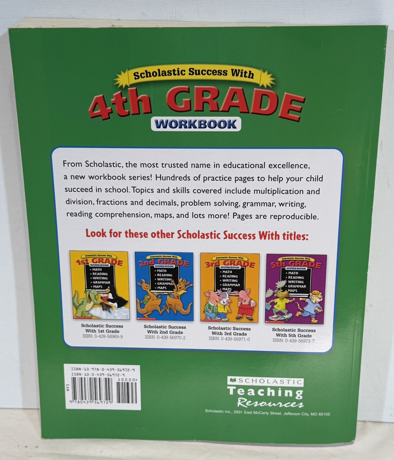 Scholastic Success With 4th Grade Workbook 400+ pages