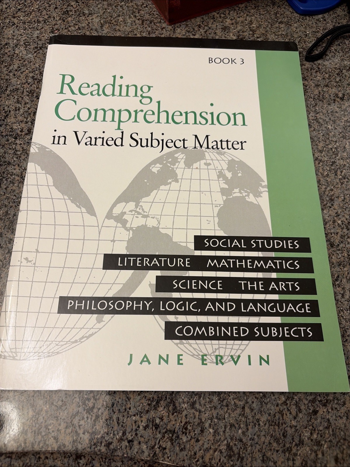 Reading Comprehension in Varied Subject Matter, Book 3, W/ Answer Key, by Ervin