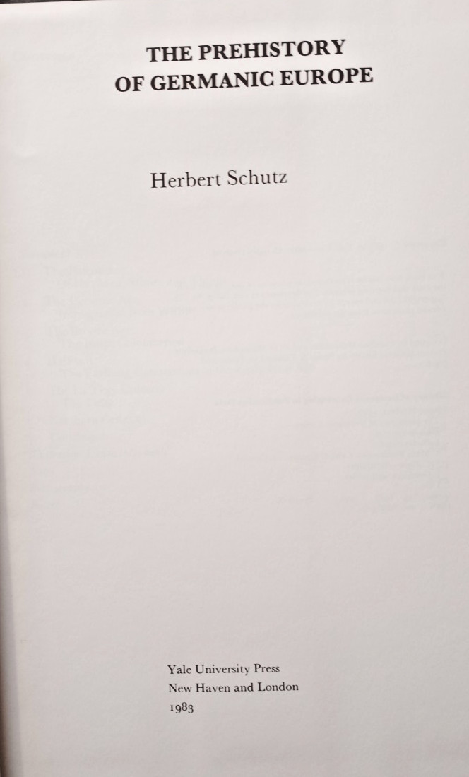 Prehistory of Germanic Europe, by Herbert Schutz – Hardcover VG