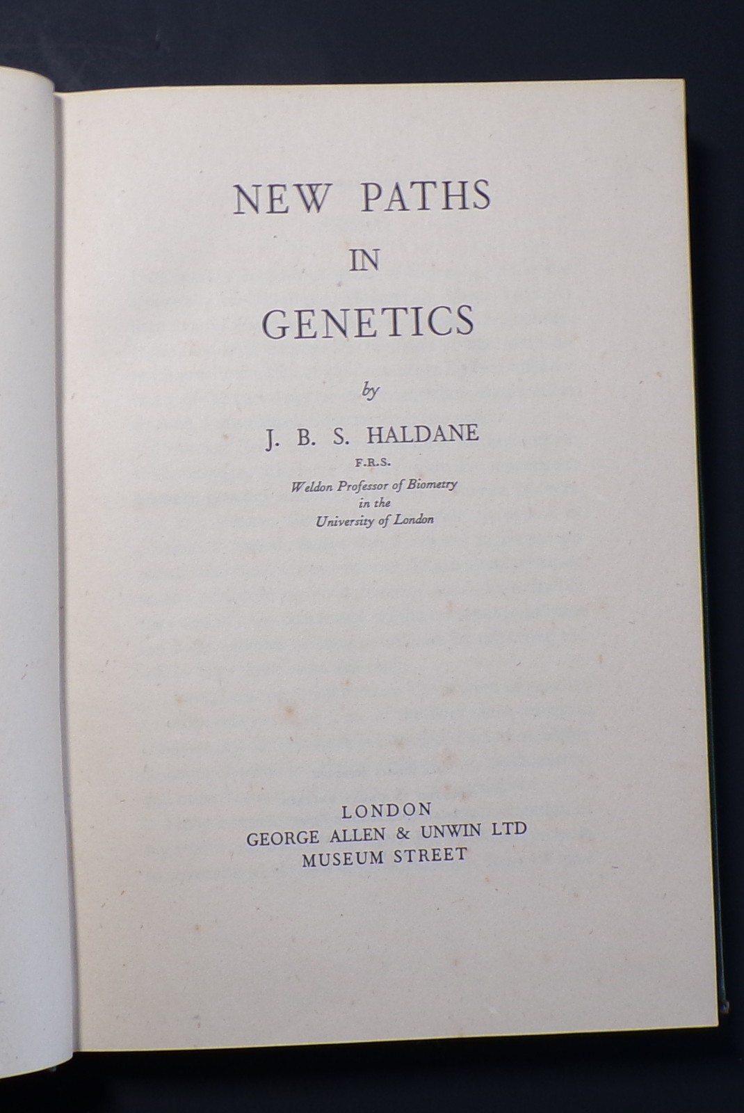 1st edition New Paths in Genetics by J D S Haldane Hardcover Good