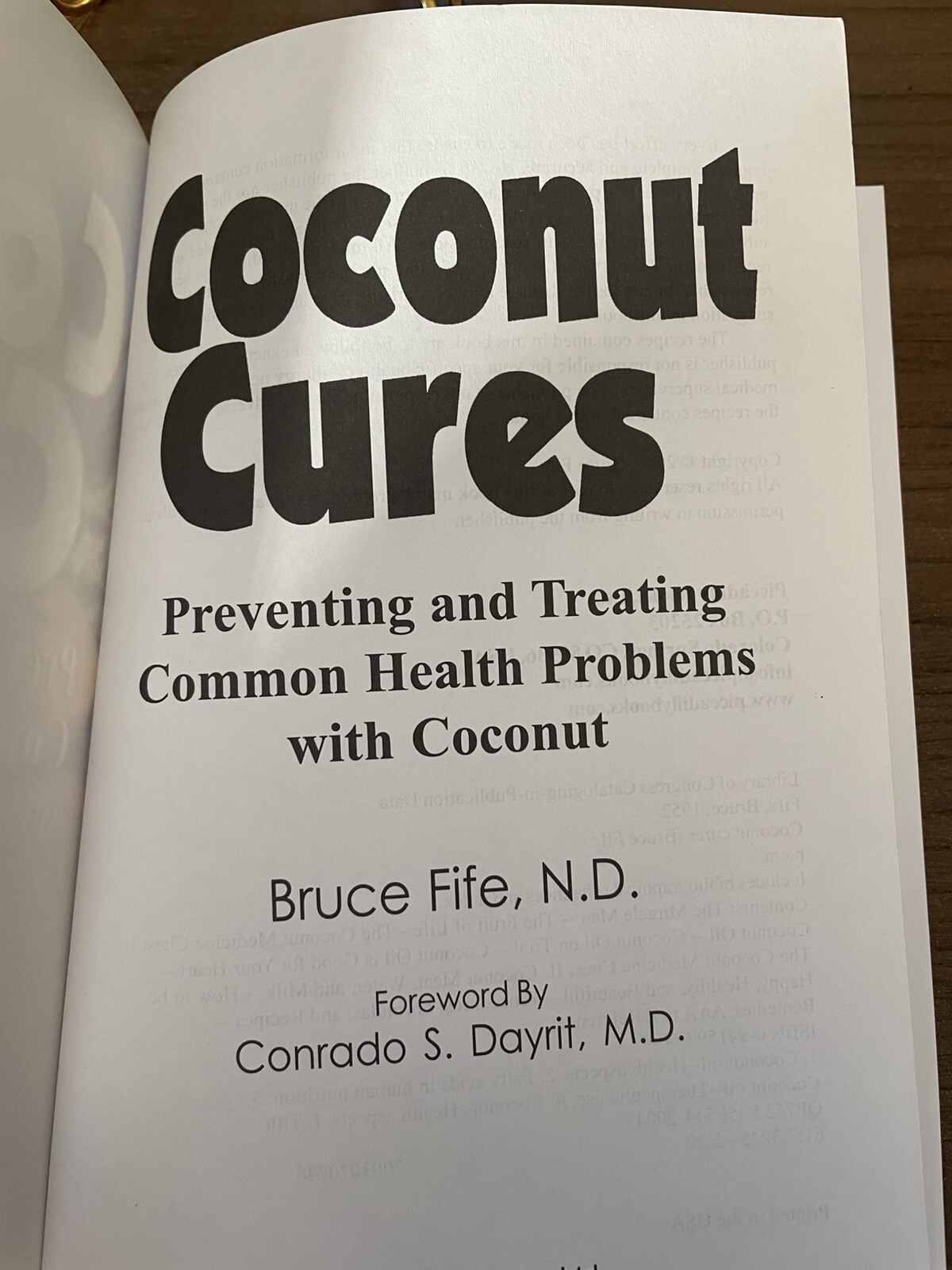 Coconut Cures Recipe Cookbook Bruce Fife Conrado S. Dayrit
