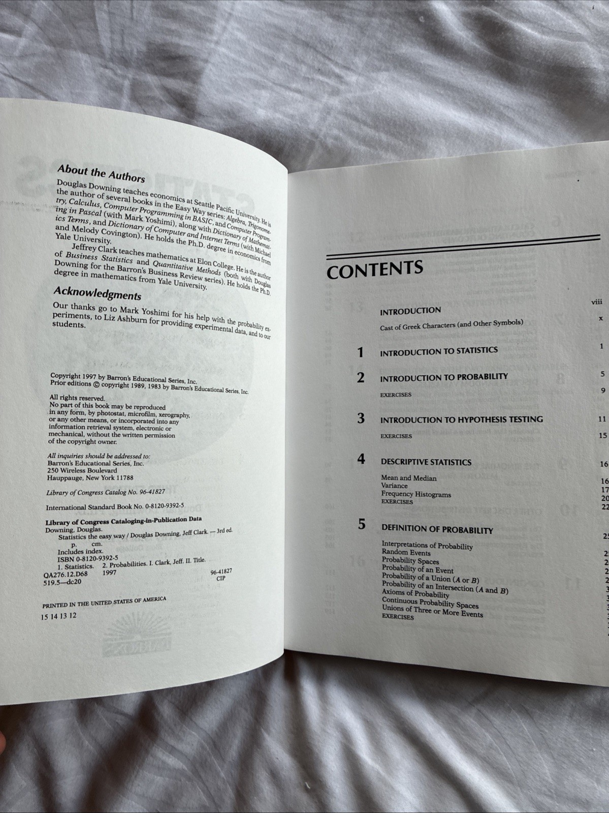 Statistics The Easy Way (Barron’s E-Z) – Paperback 1997