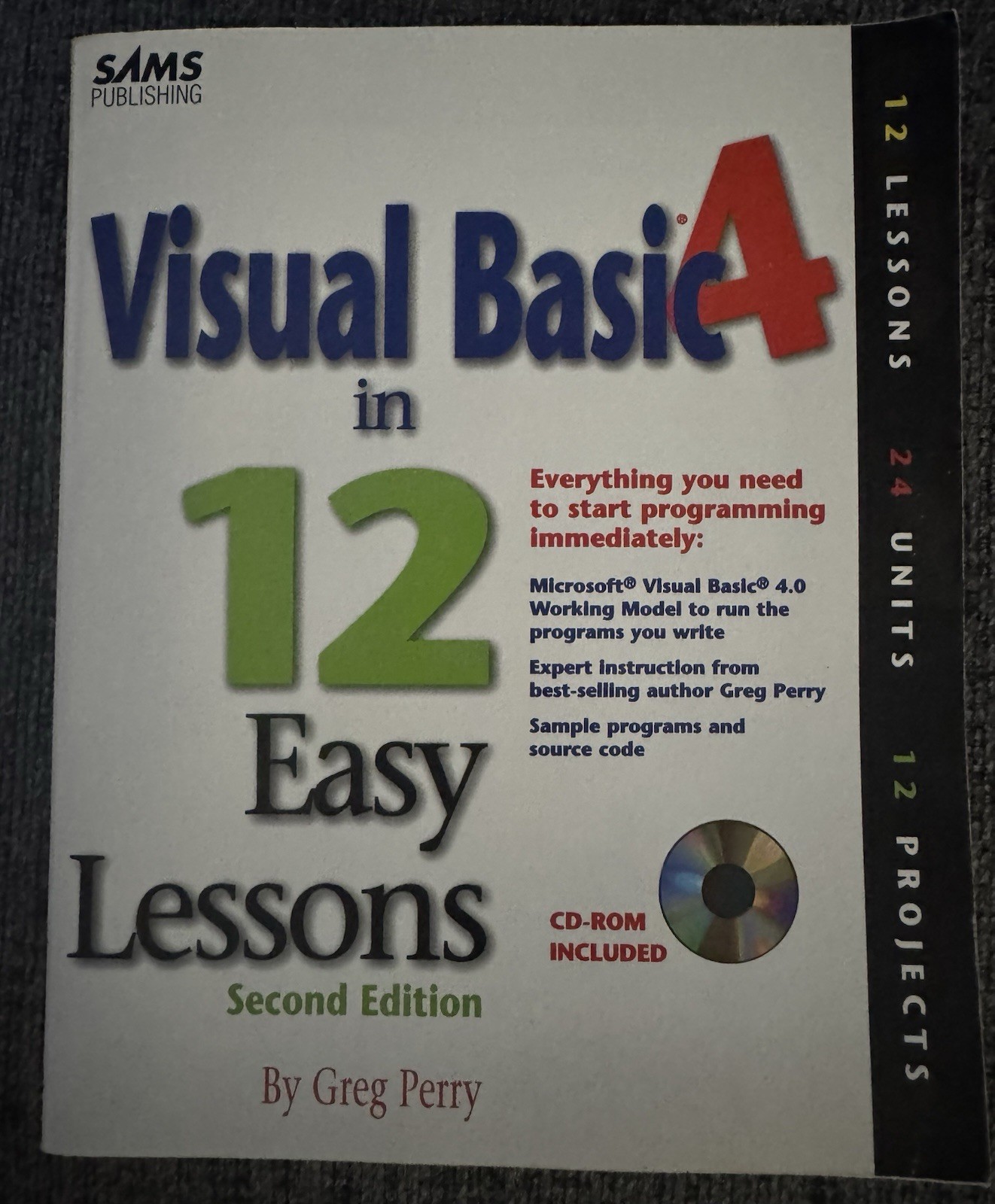 Visual Basic 4 in 12 Easy Lessons by Greg Perry With CD Like New 2nd Edition