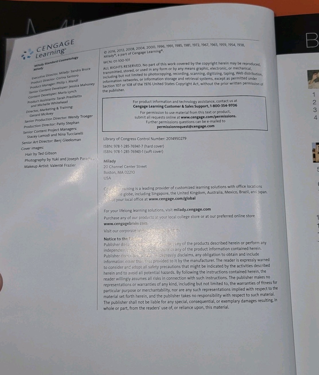 Milady Hardcover New Theory Text book (13th Edition)