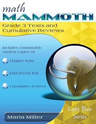 Math Mammoth Grade 3 Tests and – Paperback, by Miller Maria – Very Good