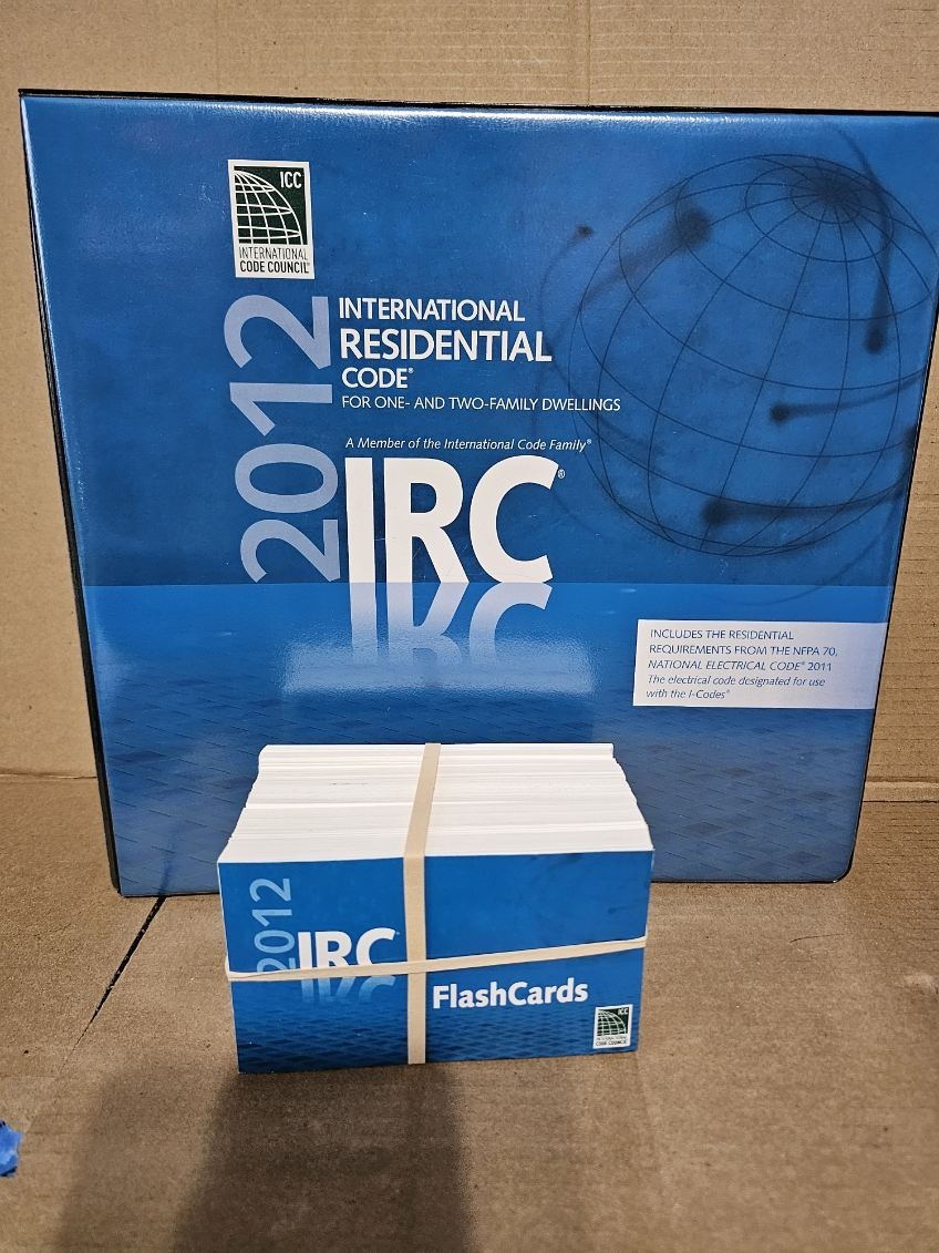 International Code Council Ser: 2012 IRC for 1 & 2 Family Dwellings Flash Cards