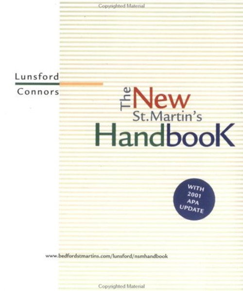 The New St. Martin’s Handbook: With 2001 Apa Update Paperback