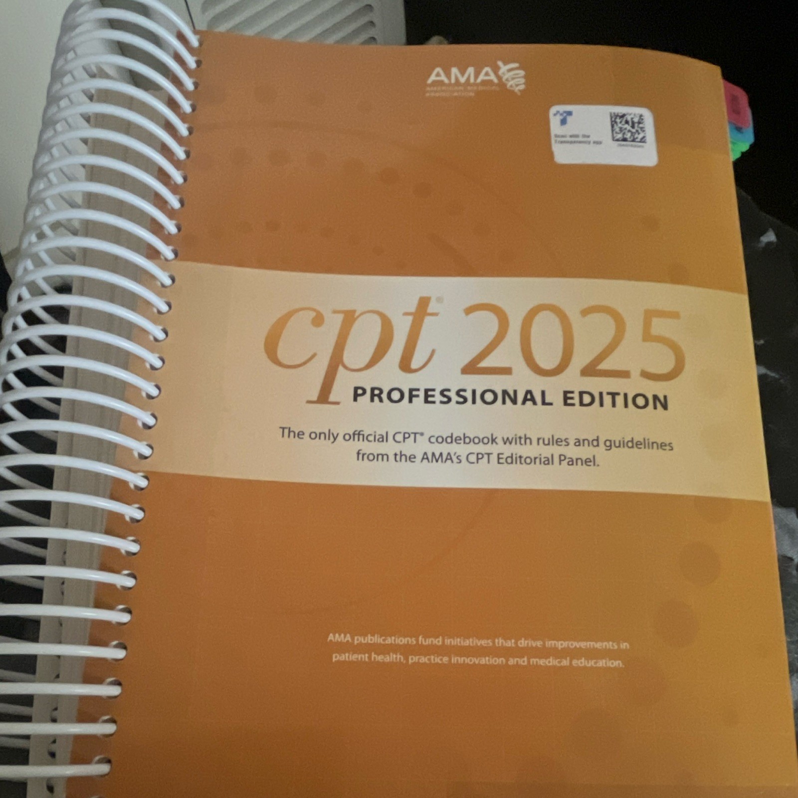 American Medical Association CPT 2025 Professional Edition Spiral Bound Codebook