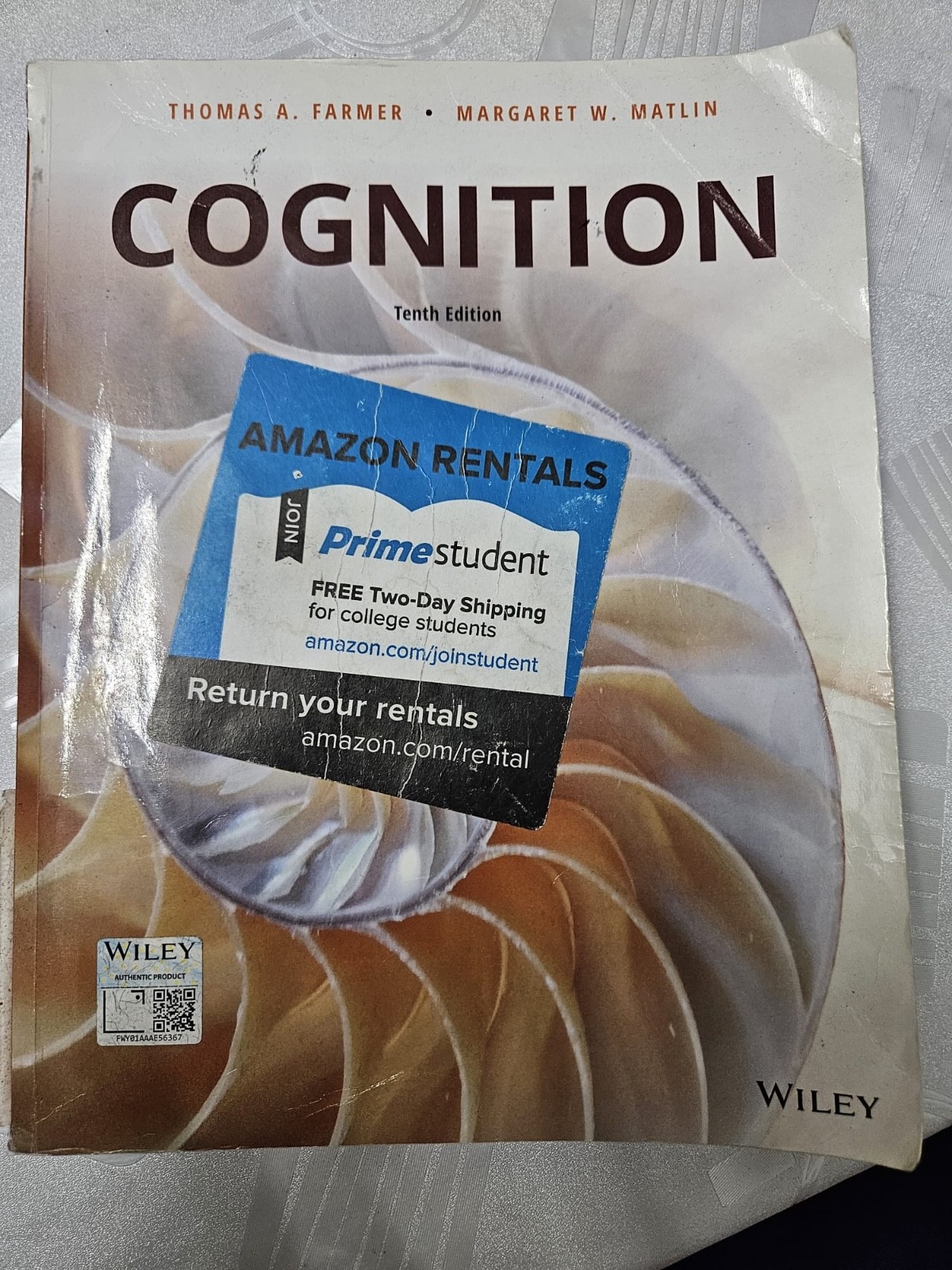 Cognition by Margaret W. Matlin and Thomas A. Farmer (2019, Trade Paperback)
