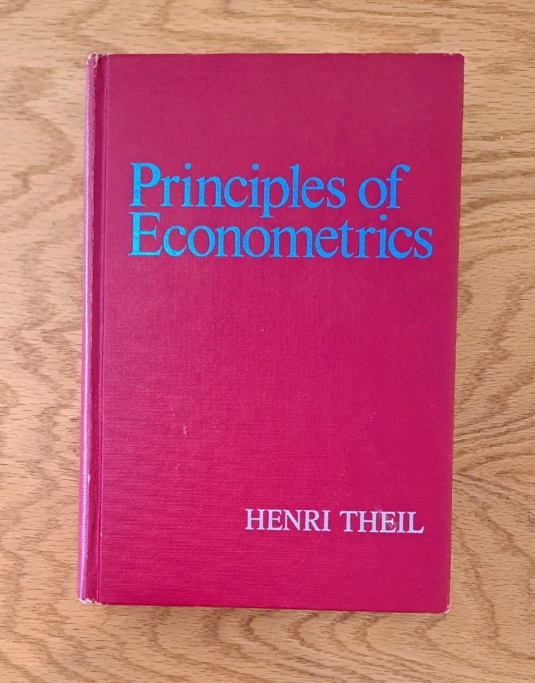 Principles of Econometrics by Henri Theil HC 1971 First Edition