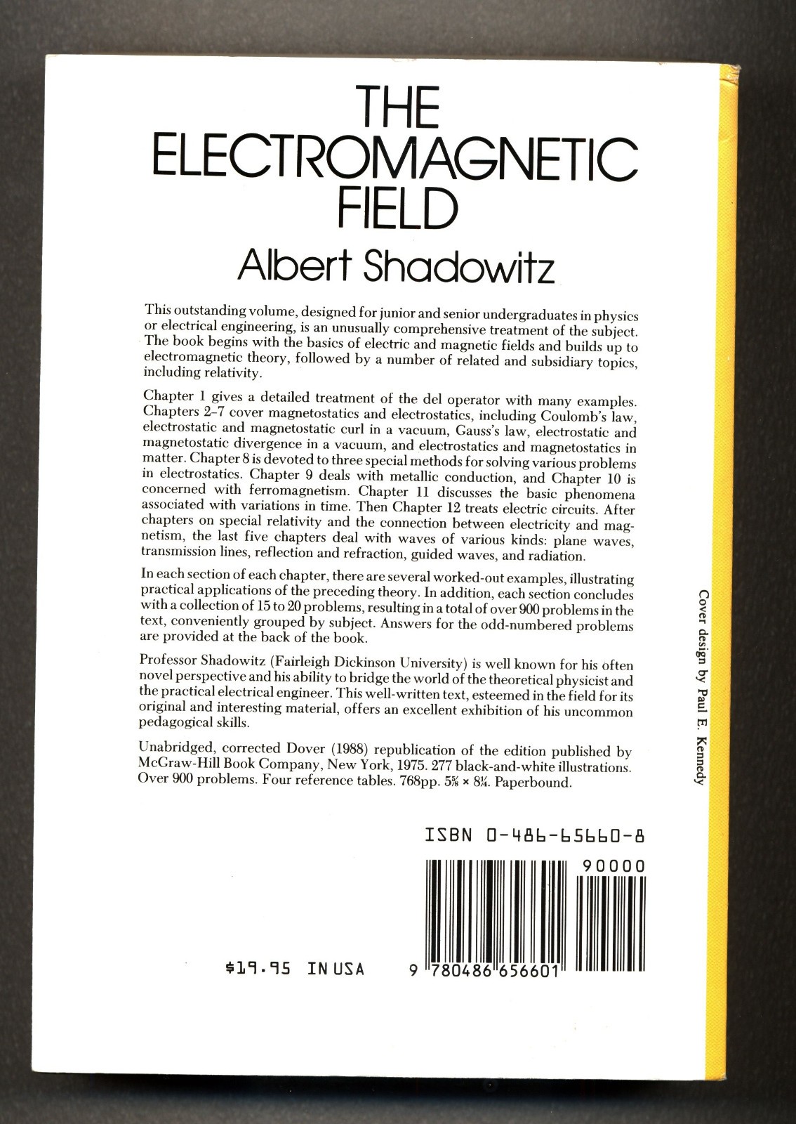The Electromagnetic Field – Albert Shadowitz – Dover Trade Paperback