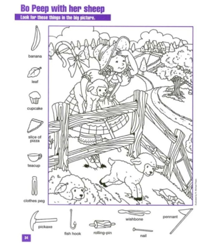 Hidden Pictures (with answer) 4 sets 264 pages – kids activities seek & find