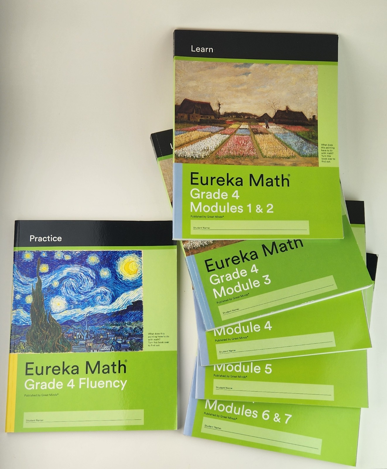 LOT Eureka Math Learn Workbooks FULL Set Grade 4 Modules 1-7 + Fluency Practice