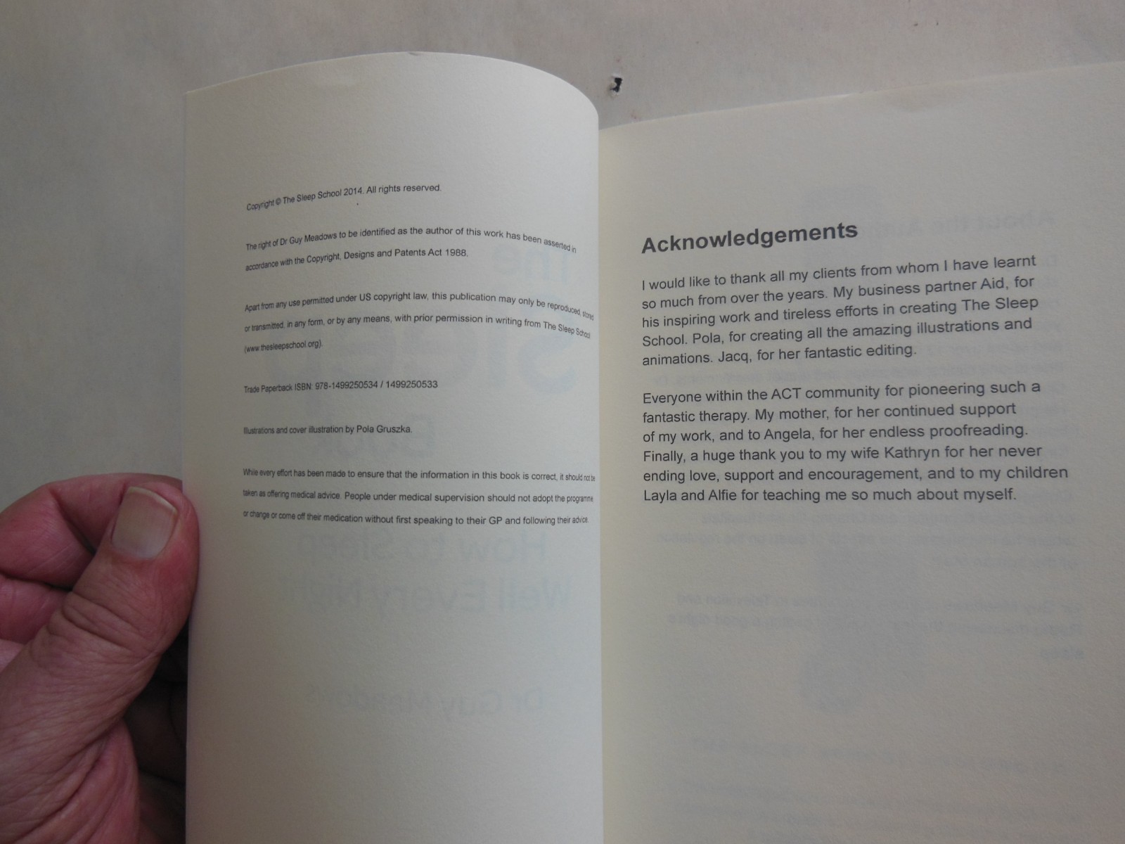 Sleep Book : How to Sleep Well Every Night by Guy Meadows (2014, Trade…