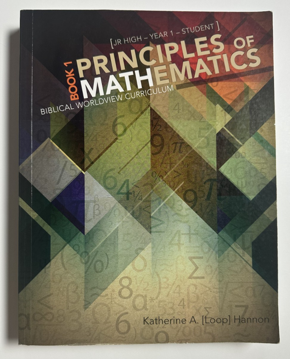 Master Books Principles of Mathematics Book 1 Student Biblical Worldview Jr High