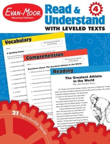 Read & Understand with Leveled Texts, Grade 4 – Paperback By Evan Moor – GOOD