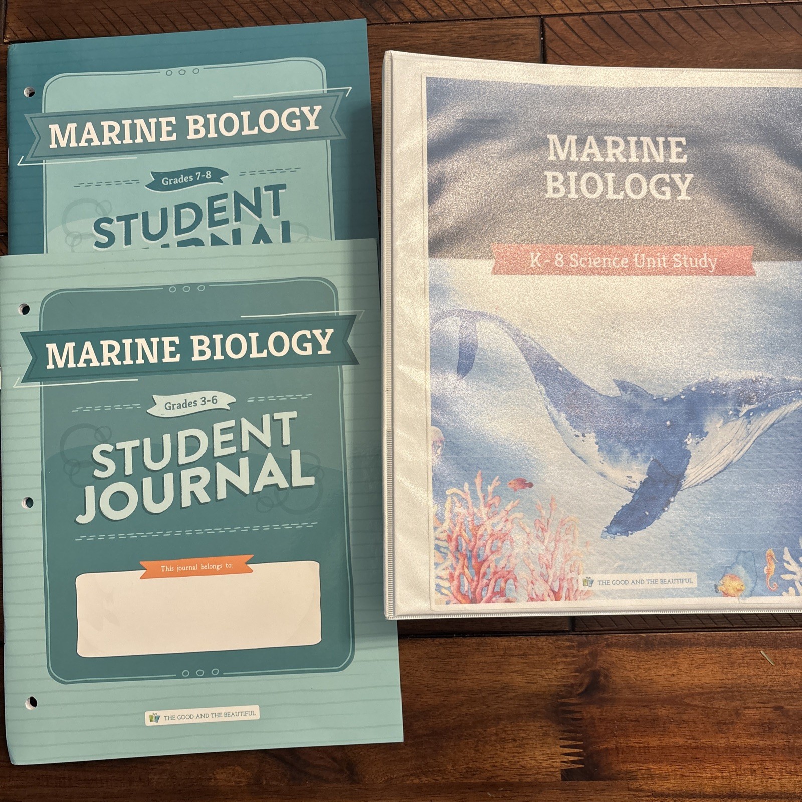 The Good & The Beautiful Marine Biology K-8 in 3 Ring Binder Student Journal