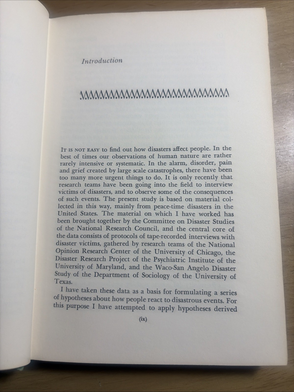 Disaster A Psychological Essay Martha Wolfenstein 1957 1st Edition Ex-lib VG