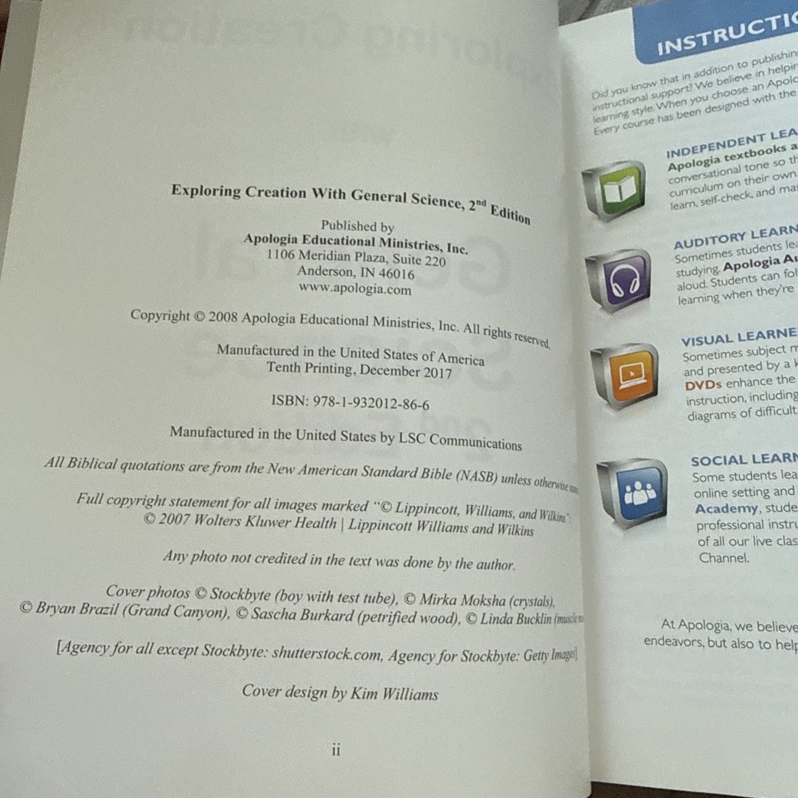 Apologia General Science 2nd edition Textbook, Solutions/Test, Multimedia Disc