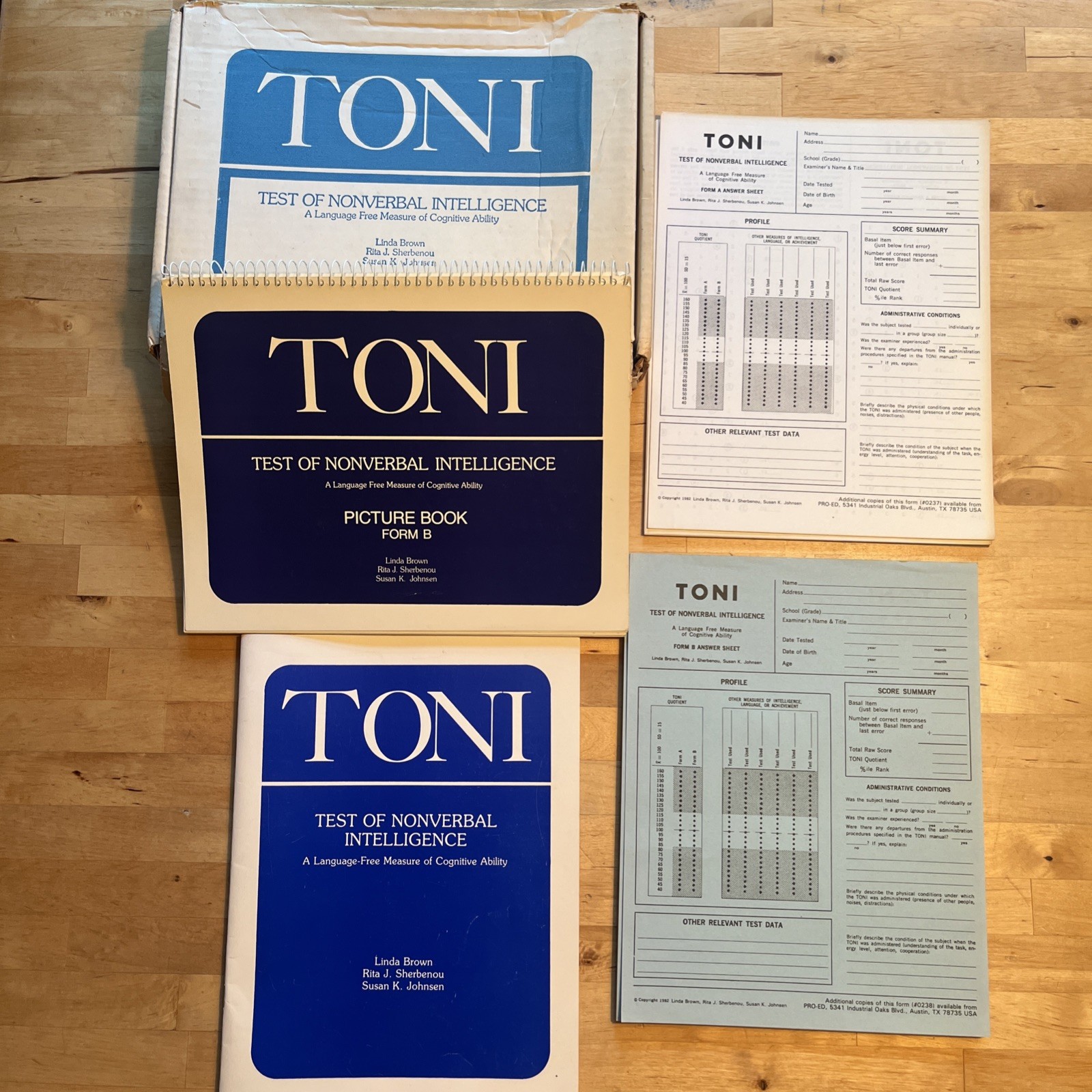 Test Of Nonverbal Intelligence (TONI) In Box, Set/Kit Measure Cognitive Ability