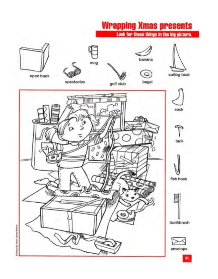 Hidden Pictures (with answer) 4 sets 264 pages – kids activities seek & find