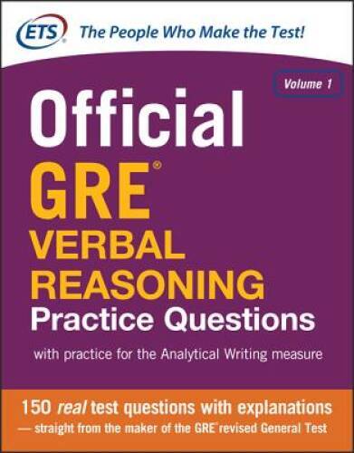 Official GRE Verbal Reasoning Practice Questions (Test Prep) – Paperback – GOOD