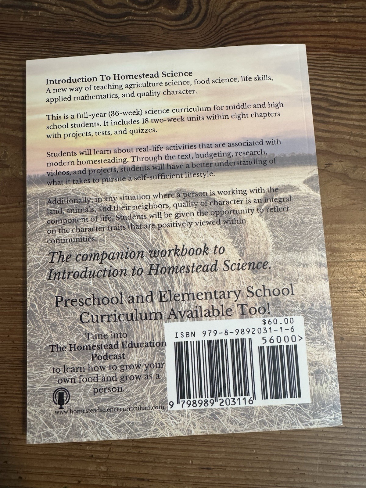 Introduction To Homestead Science Homeschool Curriculum Workbooks/Teachers Guide