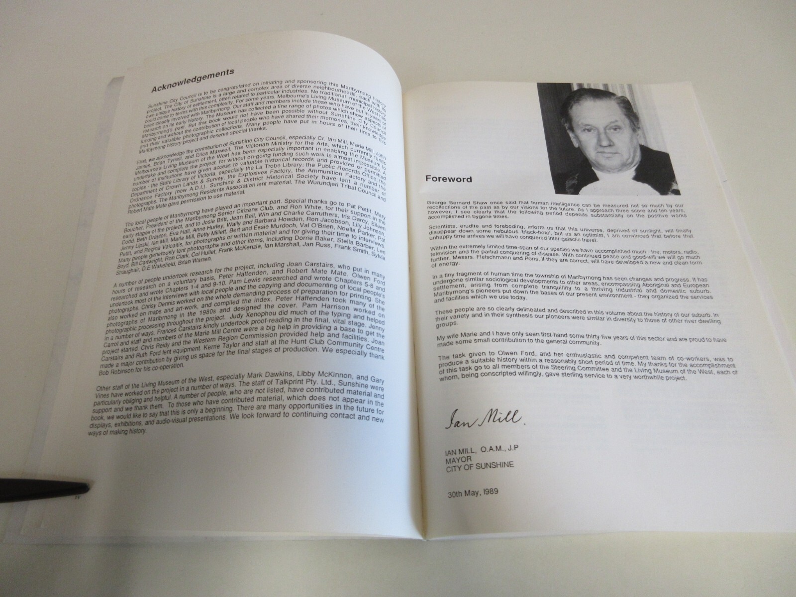 Maribyrnong: Action in Tranquillity – Olwen Ford & Pamela Lewis – 88 Pages, 1989