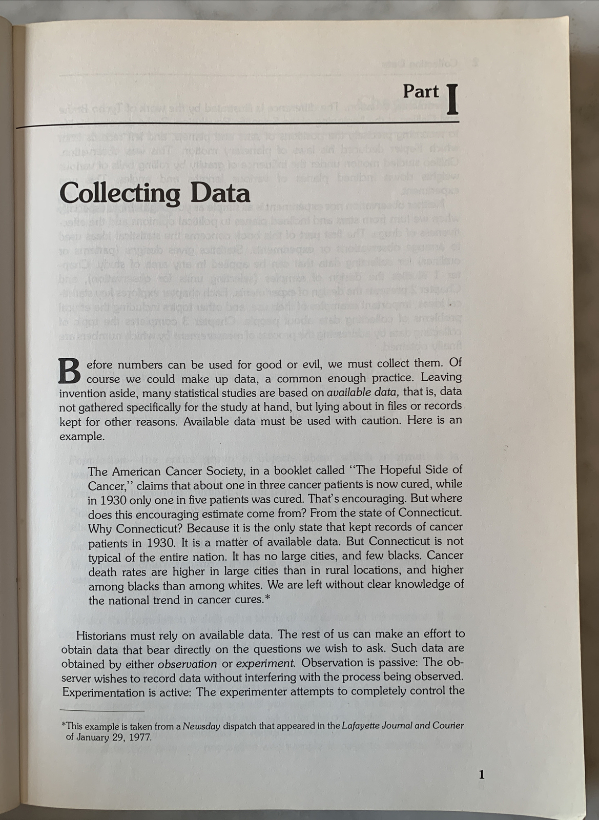 “Statistics: Concepts and Controversies” 1979 David S. Moore W.H. Freeman And Co