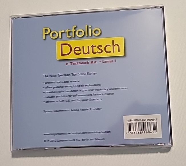 Portfolio Deutsch German Language E-Textbook Kit CD ROM – Level 1 2 3 4 1-4 NEW