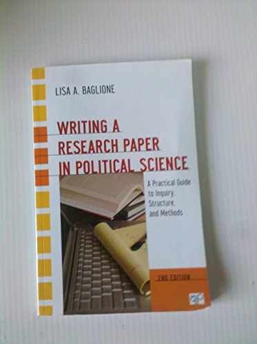Writing a Research Paper in – Paperback, by Baglione Lisa A. – Very Good
