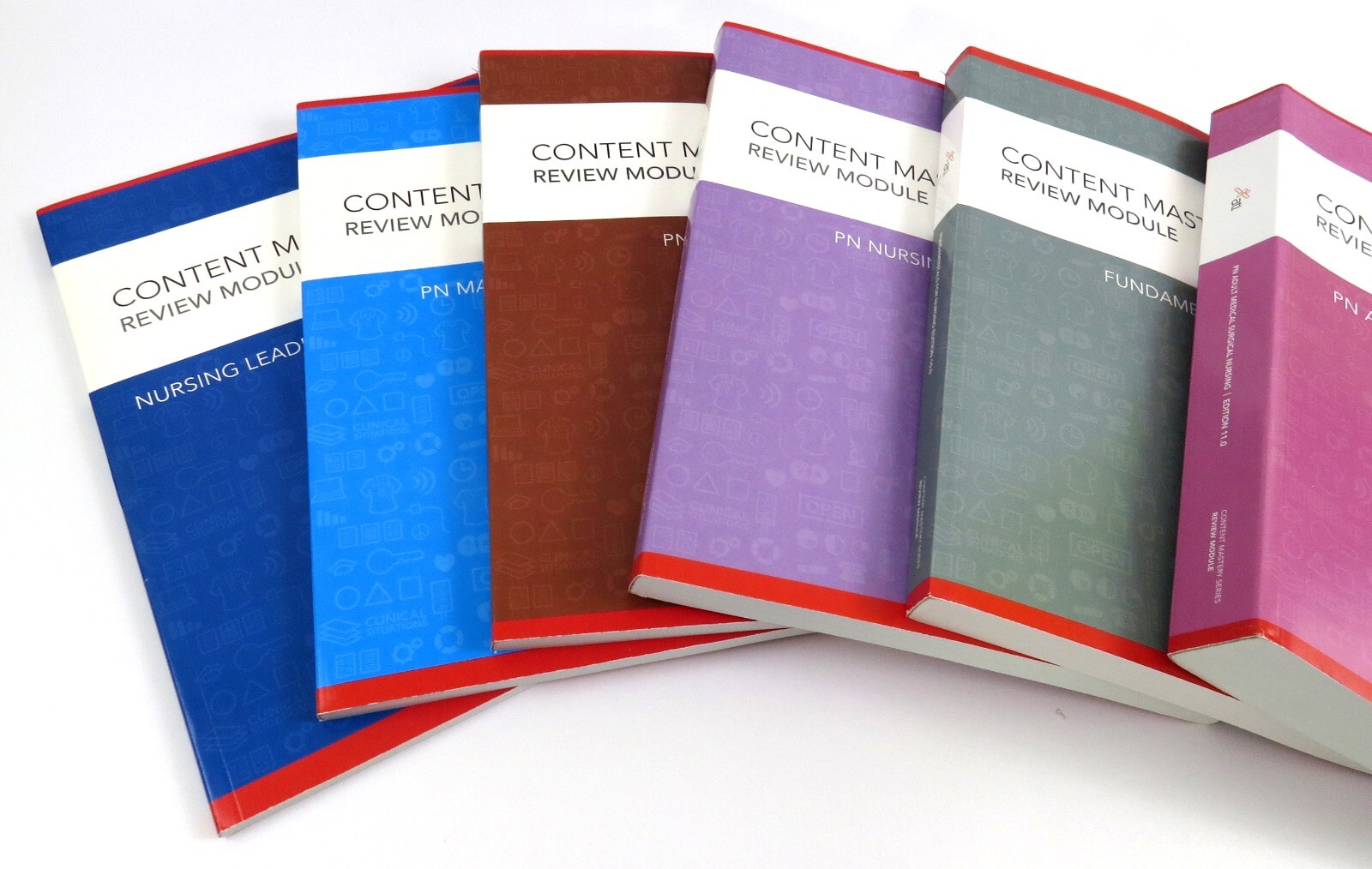 ATI Content Mastery Series Nursing Education Books, Mixed Lot of 6, Read
