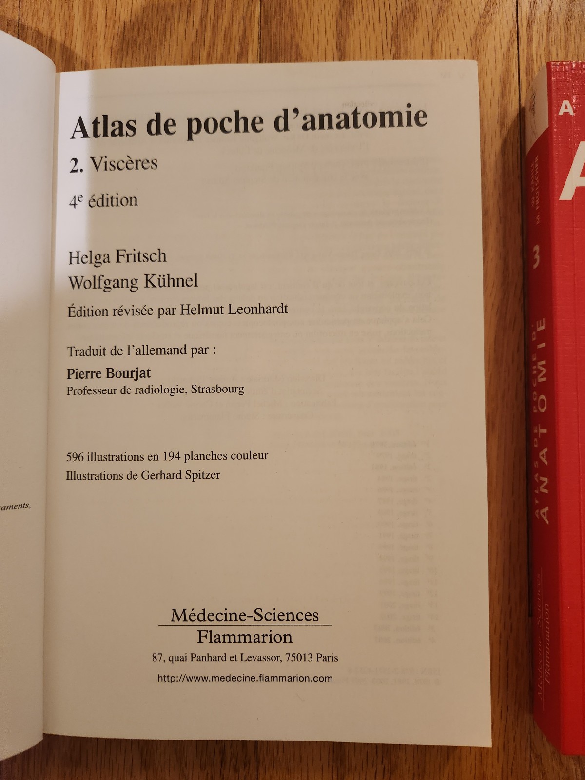 Color Atlas of Human Anatomy 4th Edition Complete Set Vol. 1–3 Flammarion FRENCH
