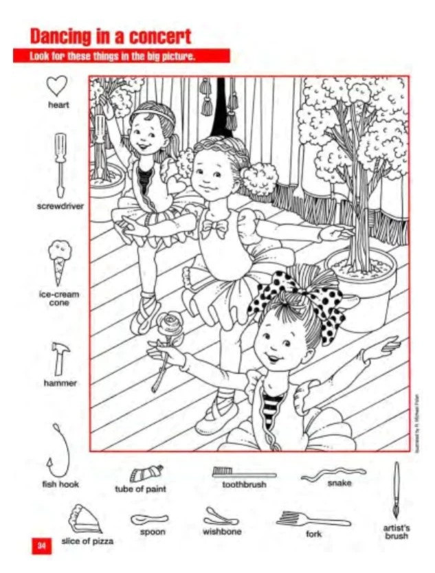 Hidden Pictures (with answer) 4 sets 264 pages – kids activities seek & find