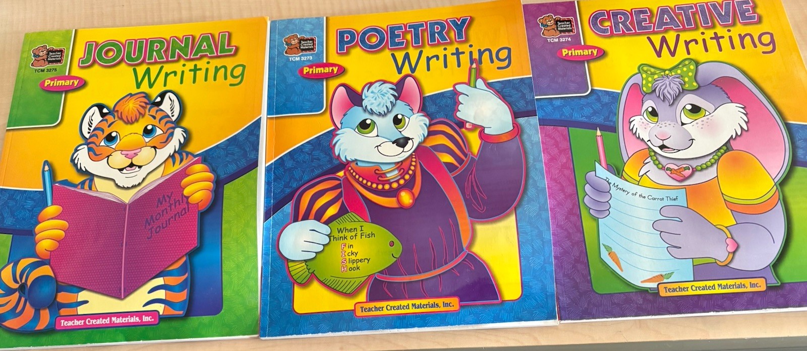 Journal Poetry and Creative Writing 3 Book Set for Primary Grades VERY GOOD COND
