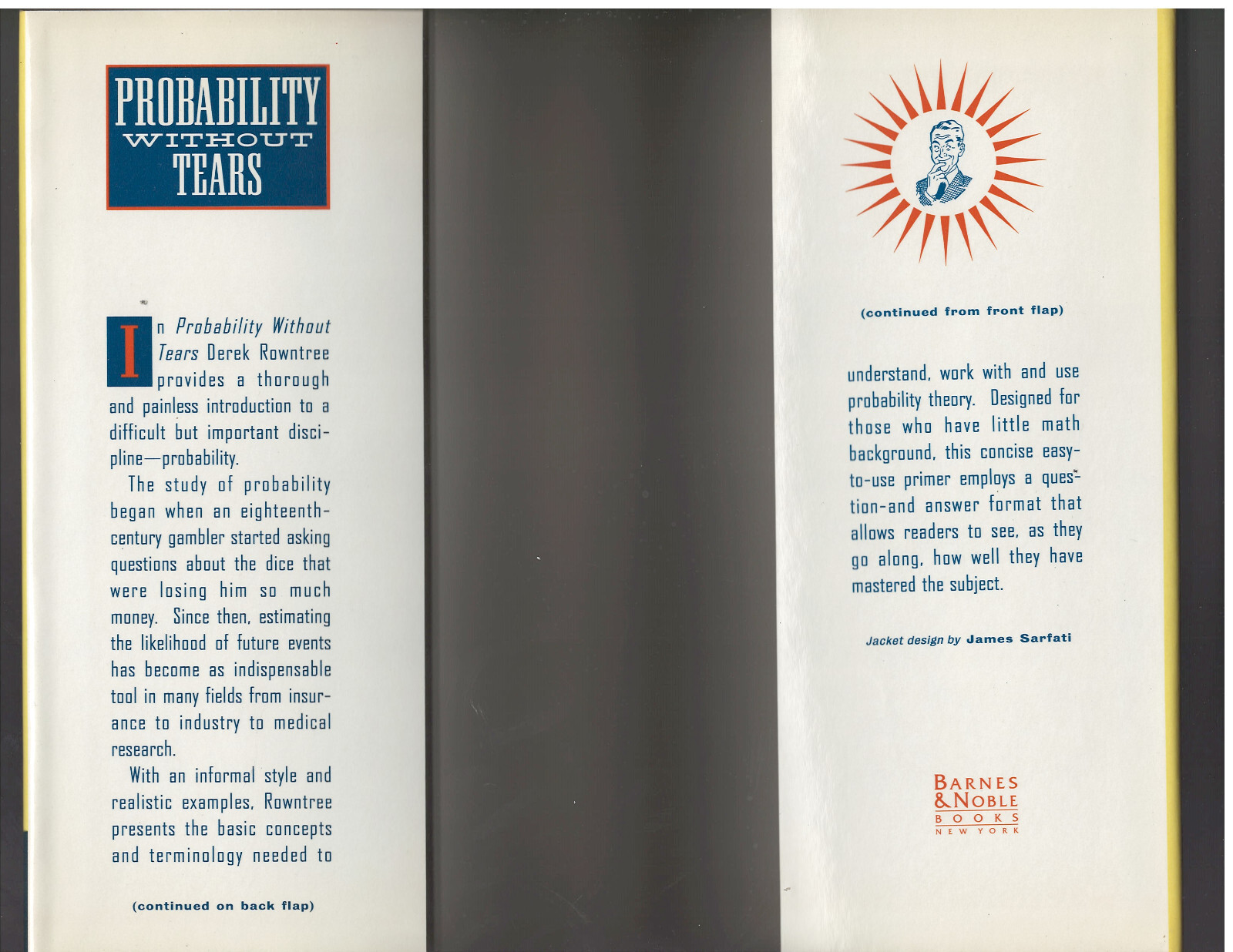 Probability Without Tears by Derek Rowntree (1994, Hardcover) Pre-Owned