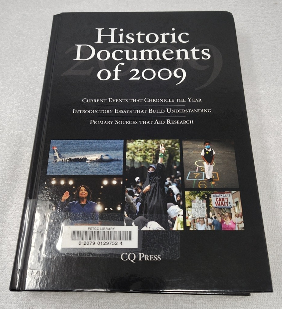 Historic Documents of 2009 Hardcover CQ Press Used Ex-Lib
