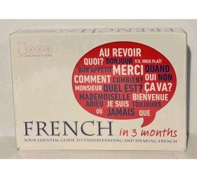 Learn FRENCH in 3 Months CD Language Course New Sealed
