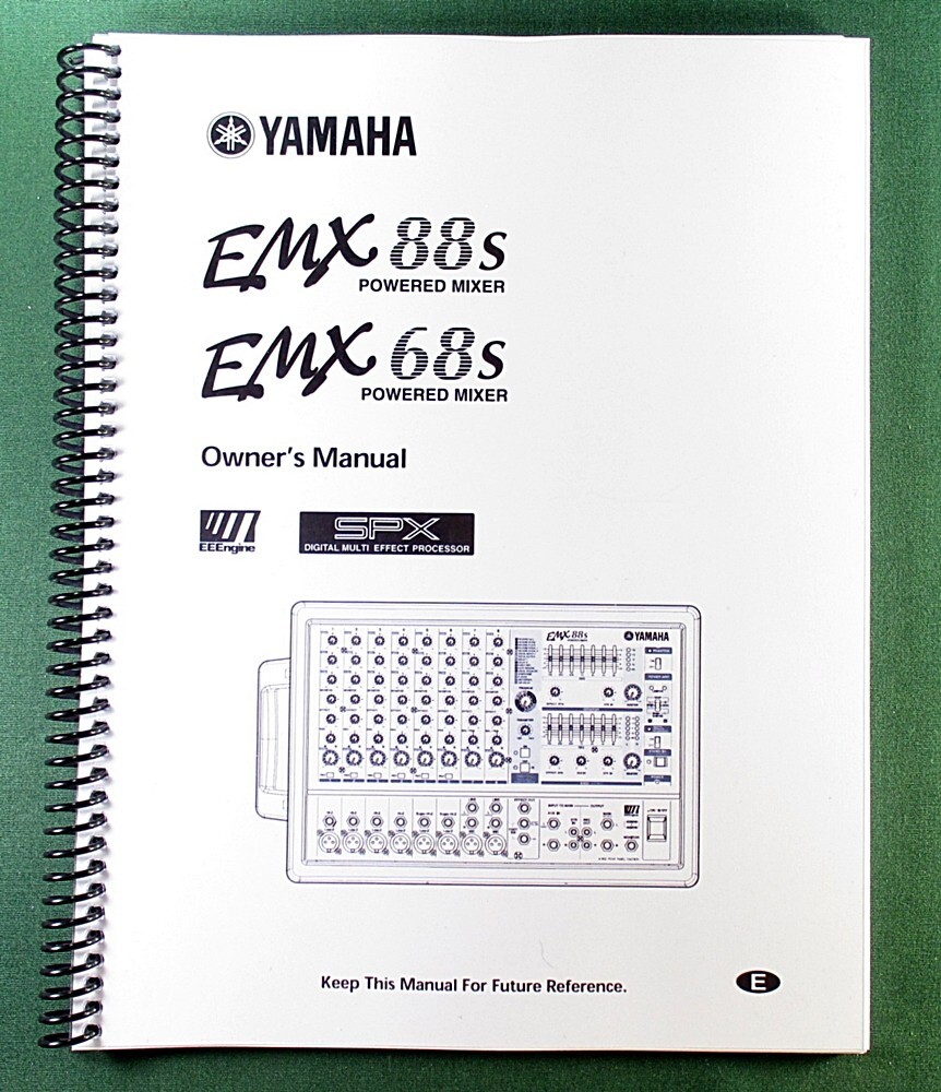Yamaha EMX88s EMX66s Instruction Manual: 34 Pages & Protecetive Covers!