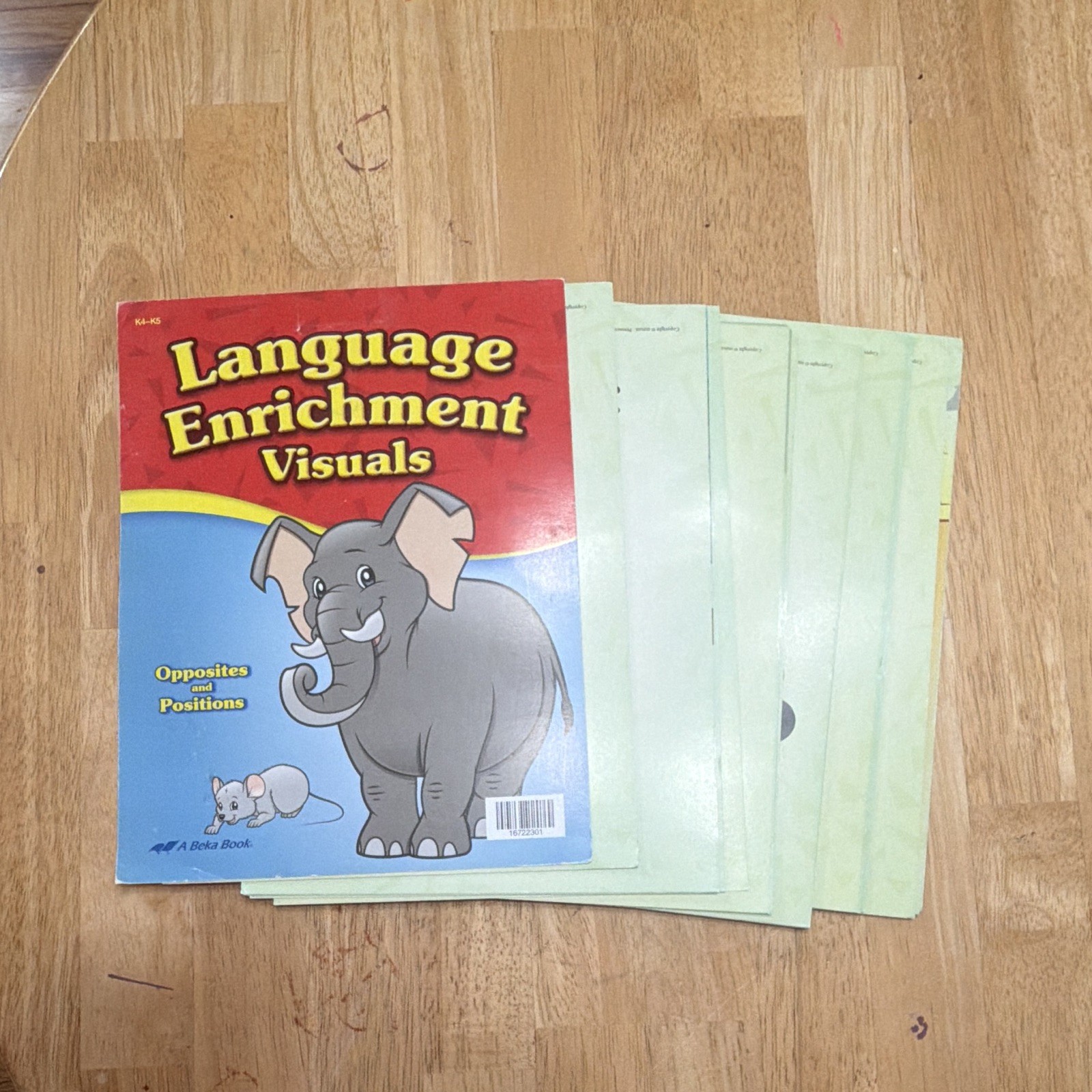 A Beka Book Language Enrichment Visuals Opposites and Positions K4-K5 Paperback