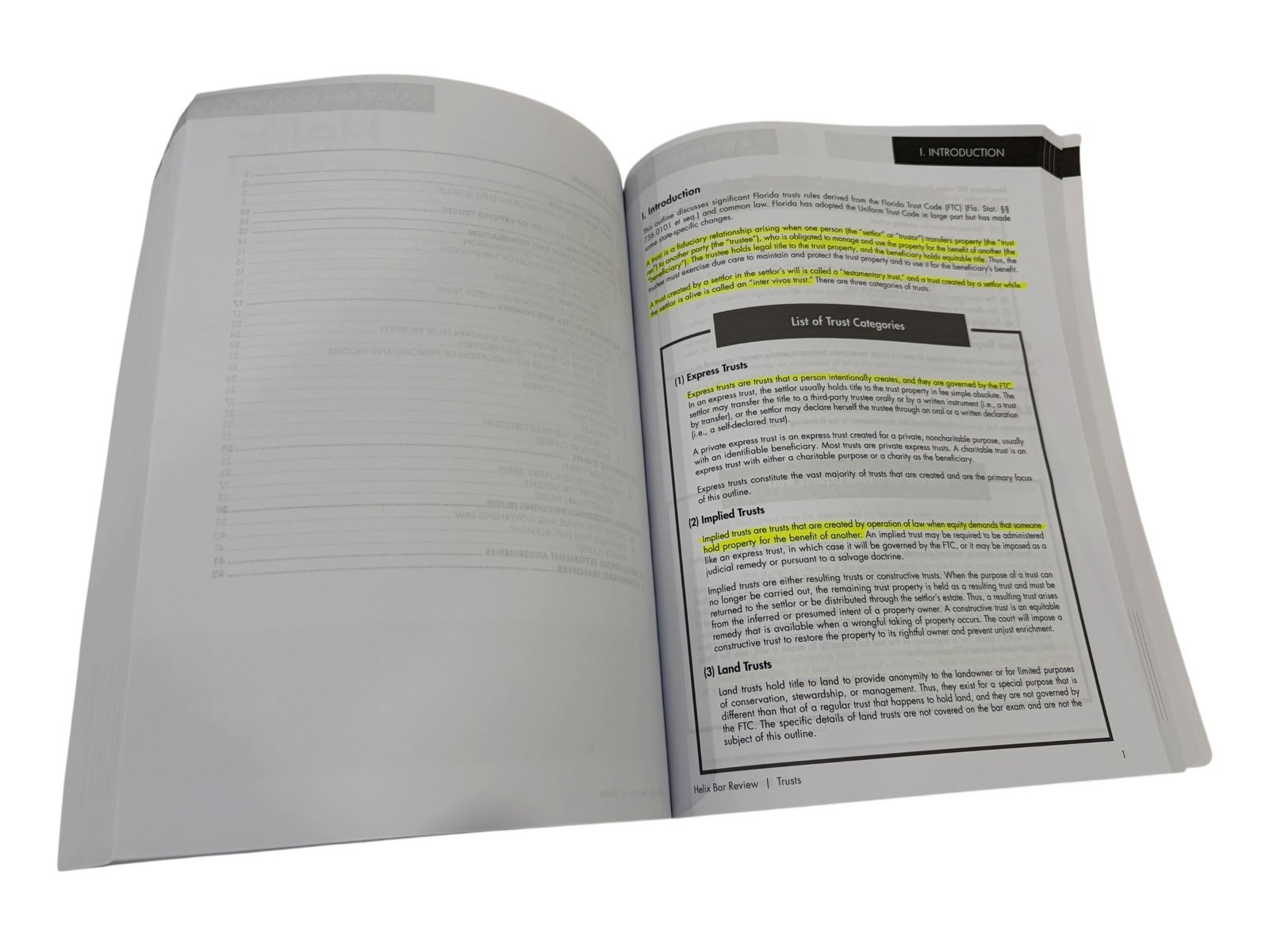 Helix Bar Review Florida Subjects Outlines 2024 Vol 2 Highlighted Notes