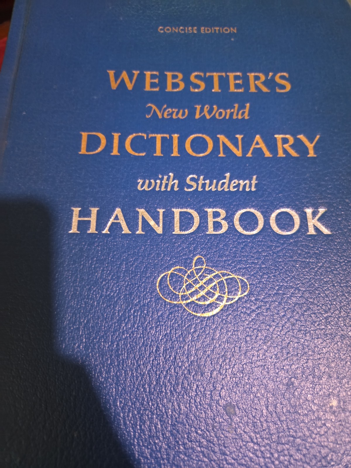 Websters New World Dictionary W Student Handbook Vtg Rare Thick Full Color Hard